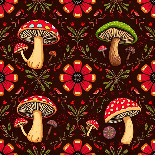 Artistic Magic Mushroom Chocolates Patterns