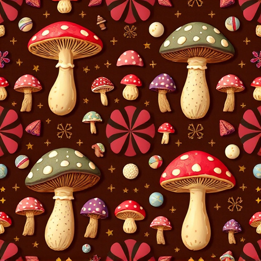 Artistic Magic Mushroom Chocolates Patterns