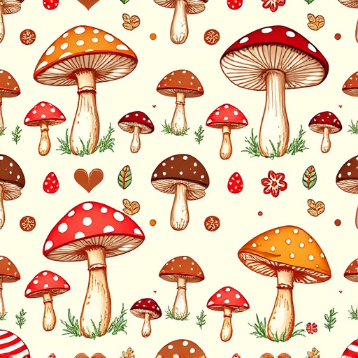 Artistic Magic Mushroom Chocolates Patterns