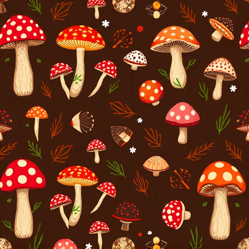 Artistic Magic Mushroom Chocolates Patterns