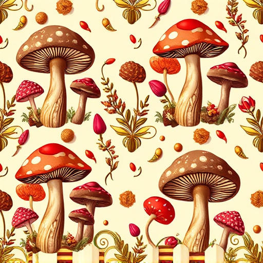 Artistic Magic Mushroom Chocolates Patterns