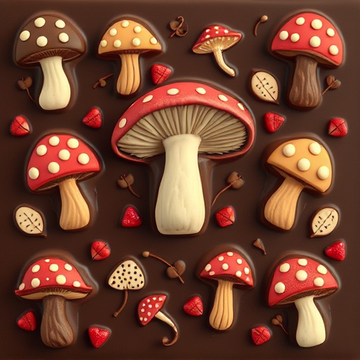 Artistic Magic Mushroom Chocolates Patterns