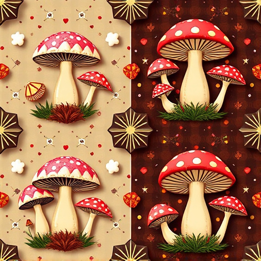 Artistic Magic Mushroom Chocolates Patterns