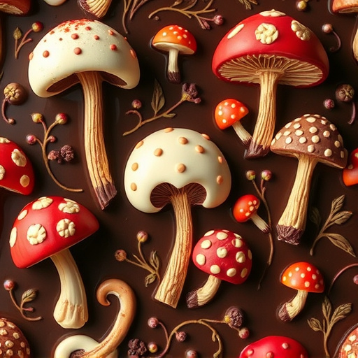 Artistic Magic Mushroom Chocolates Patterns