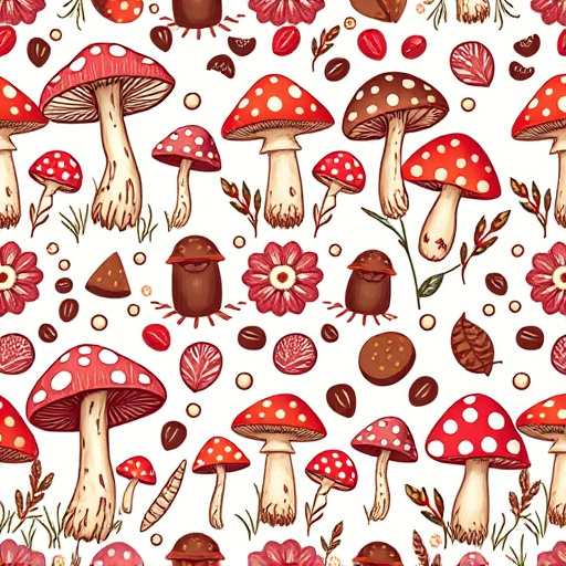 Artistic Magic Mushroom Chocolates Patterns