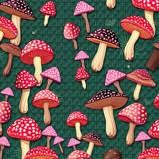 Artistic Magic Mushroom Chocolates Patterns