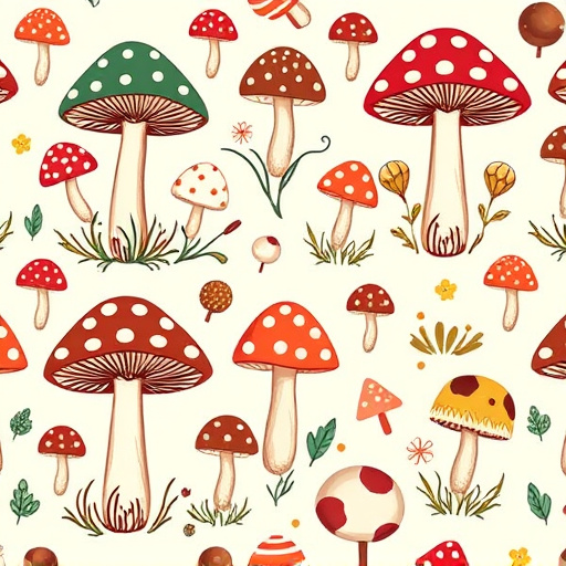 Artistic Magic Mushroom Chocolates Patterns