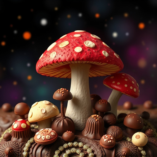 Artistic Magic Mushroom Chocolates Patterns