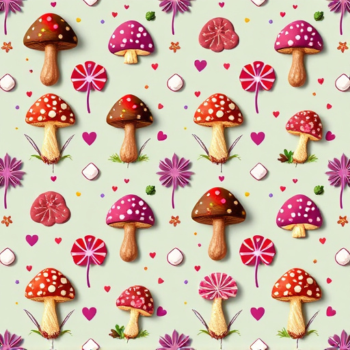 Artistic Magic Mushroom Chocolates Patterns