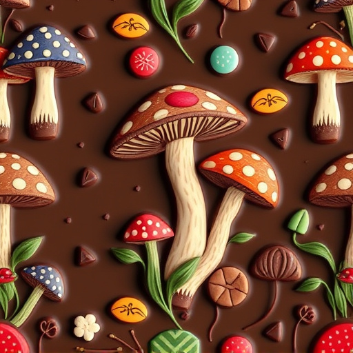 Artistic Magic Mushroom Chocolates Patterns