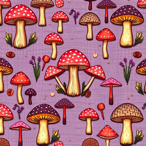 Artistic Magic Mushroom Chocolates Patterns
