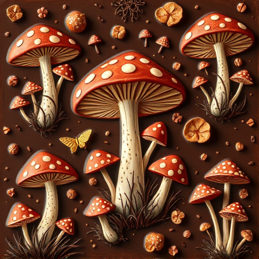 Artistic Magic Mushroom Chocolates Patterns