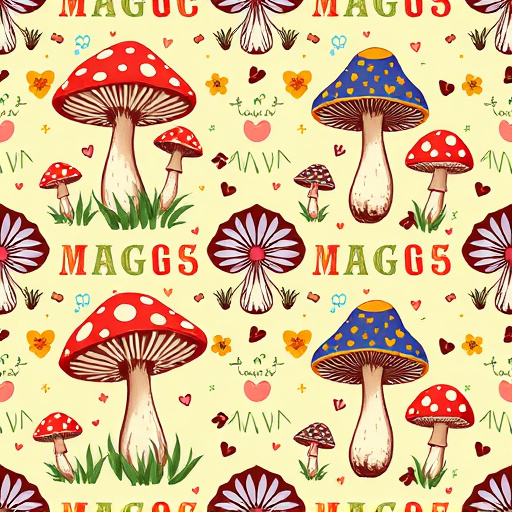 Artistic Magic Mushroom Chocolates Patterns