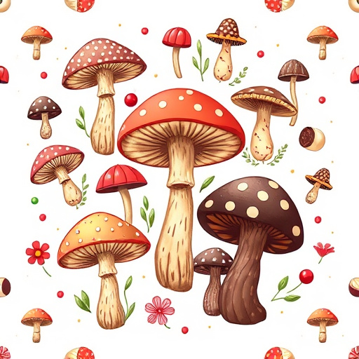 Artistic Magic Mushroom Chocolates Patterns