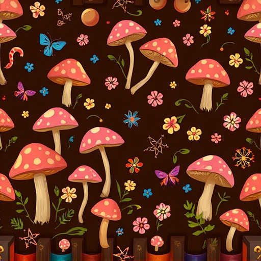 Artistic Magic Mushroom Chocolates Patterns