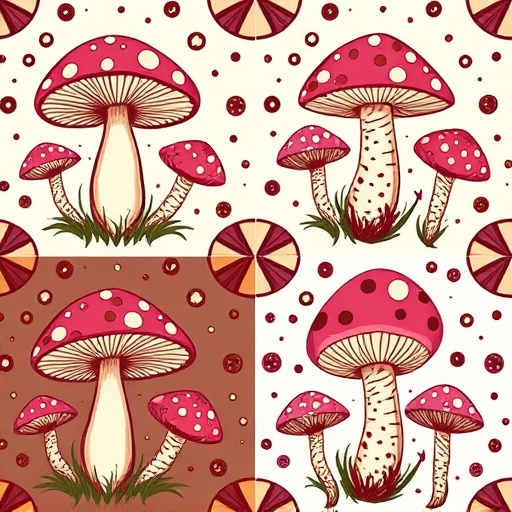 Artistic Magic Mushroom Chocolates Patterns