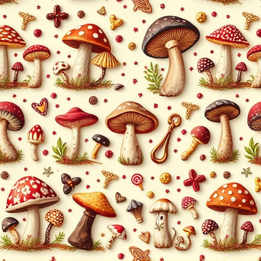 Artistic Magic Mushroom Chocolates Patterns