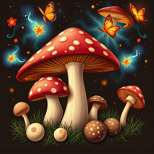 Artistic Magic Mushroom Chocolates Patterns