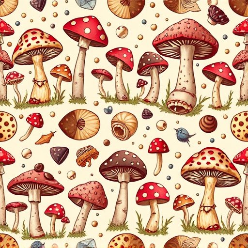 Artistic Magic Mushroom Chocolates Patterns