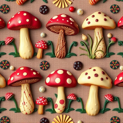 Artistic Magic Mushroom Chocolates Patterns