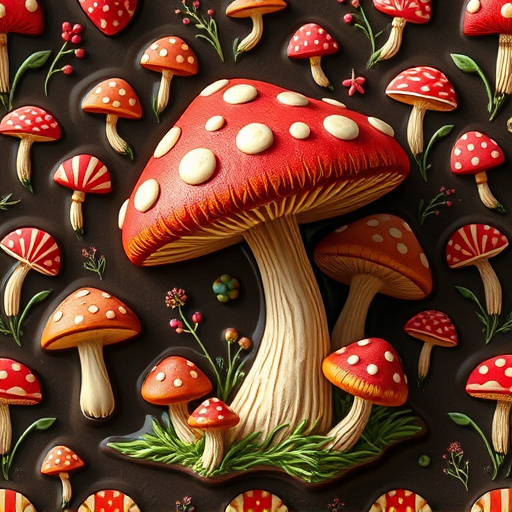 Artistic Magic Mushroom Chocolates Patterns