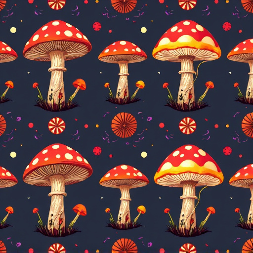 Artistic Magic Mushroom Chocolates Patterns