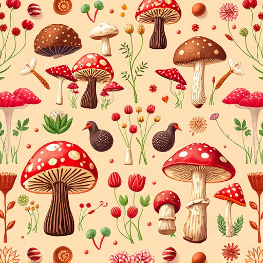 Artistic Magic Mushroom Chocolates Patterns