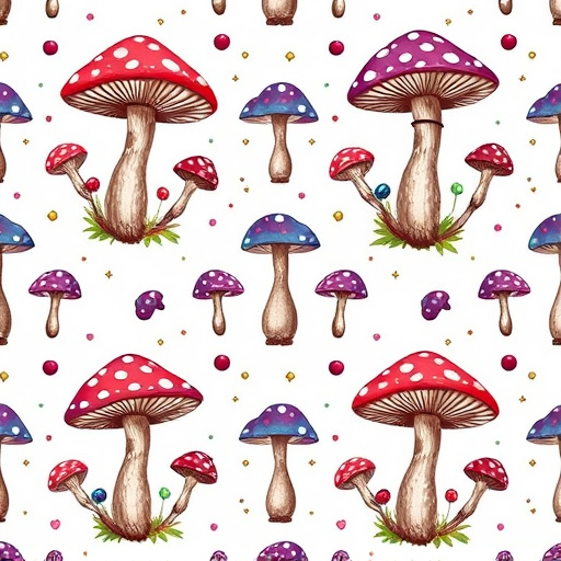 Artistic Magic Mushroom Chocolates Patterns