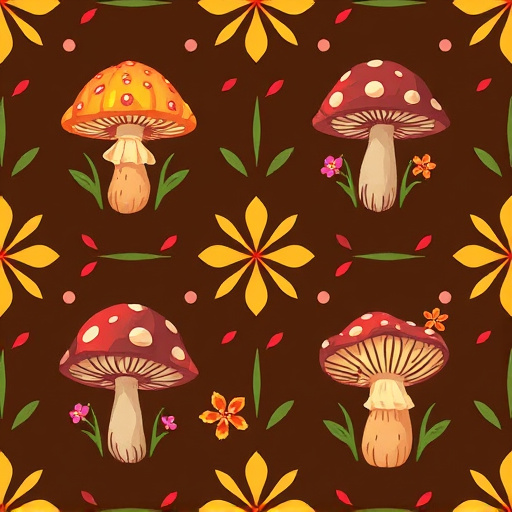 Artistic Magic Mushroom Chocolates Patterns
