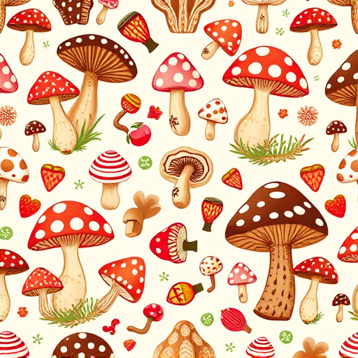 Artistic Magic Mushroom Chocolates Patterns