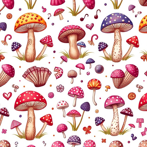 Artistic Magic Mushroom Chocolates Patterns