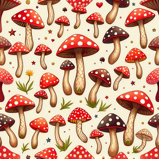 Artistic Magic Mushroom Chocolates Patterns