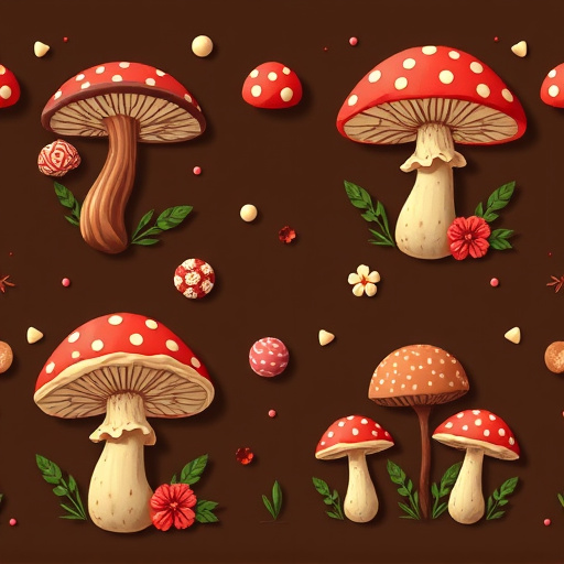 Artistic Magic Mushroom Chocolates Patterns