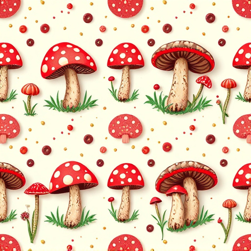 Artistic Magic Mushroom Chocolates Patterns