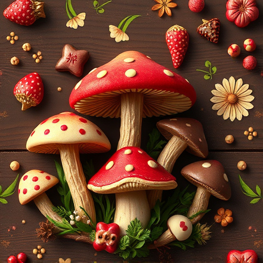 Artistic Magic Mushroom Chocolates Patterns