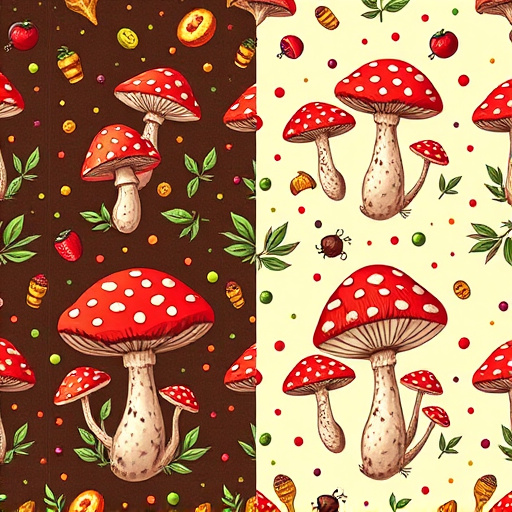 Artistic Magic Mushroom Chocolates Patterns
