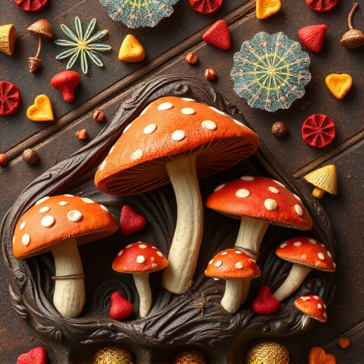 Artistic Magic Mushroom Chocolates Patterns