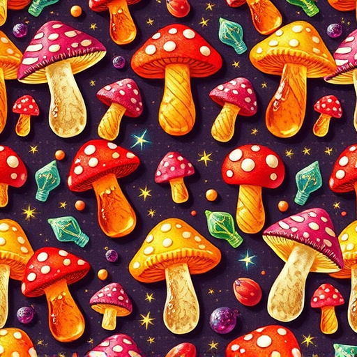 Artistic Magic Mushroom Gummies Patterns