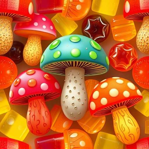 Artistic Magic Mushroom Gummies Patterns