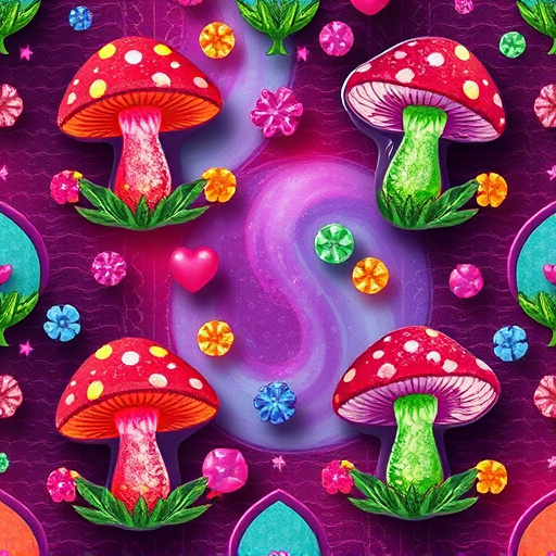 Artistic Magic Mushroom Gummies Patterns