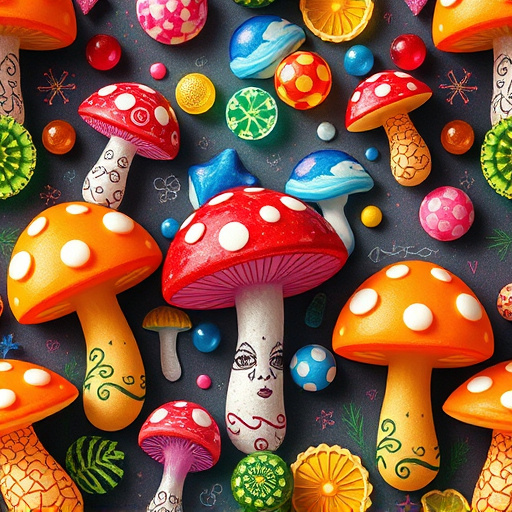 Artistic Magic Mushroom Gummies Patterns