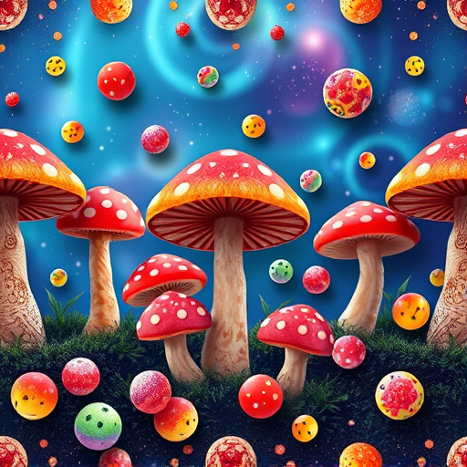 Artistic Magic Mushroom Gummies Patterns