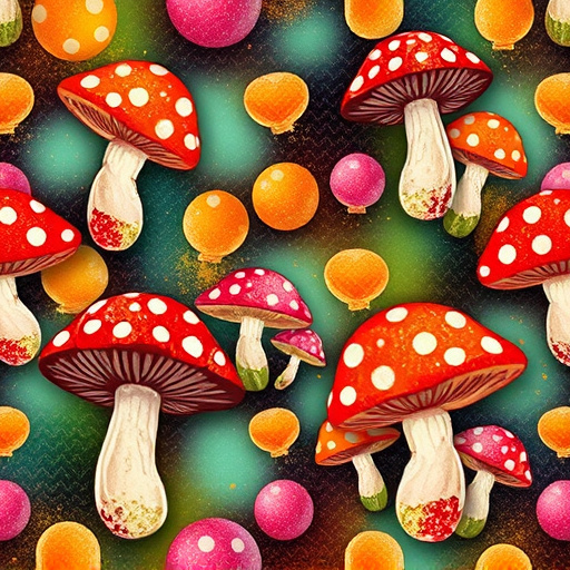 Artistic Magic Mushroom Gummies Patterns