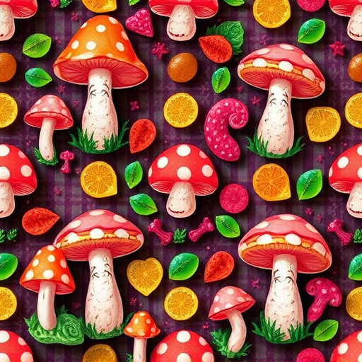Artistic Magic Mushroom Gummies Patterns