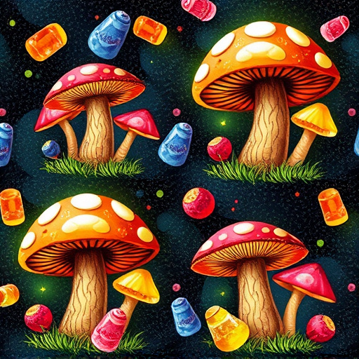 Artistic Magic Mushroom Gummies Patterns