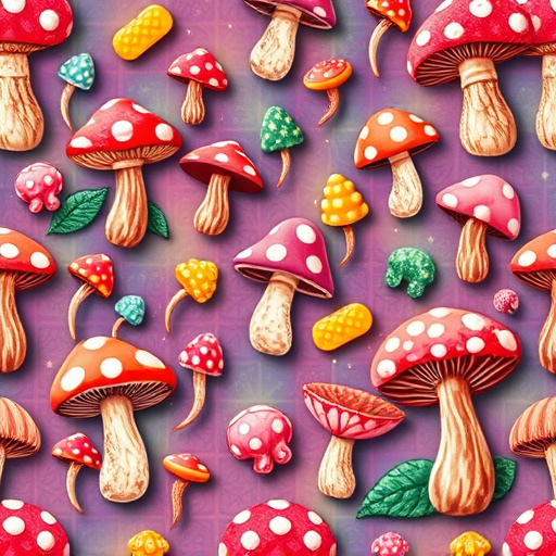 Artistic Magic Mushroom Gummies Patterns