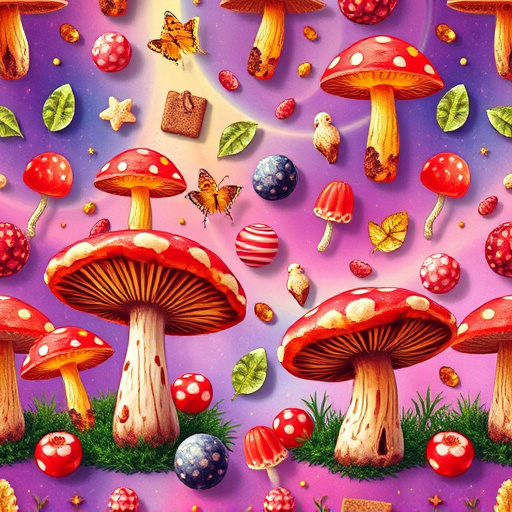 Artistic Magic Mushroom Gummies Patterns