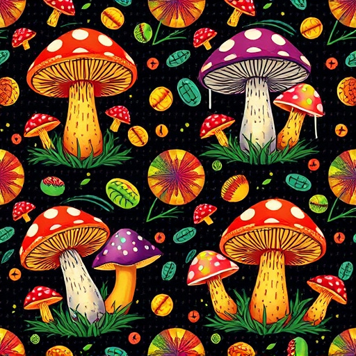Artistic Magic Mushroom Gummies Patterns
