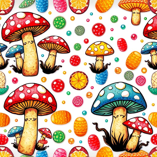 Artistic Magic Mushroom Gummies Patterns