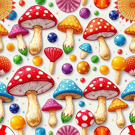 Artistic Magic Mushroom Gummies Patterns